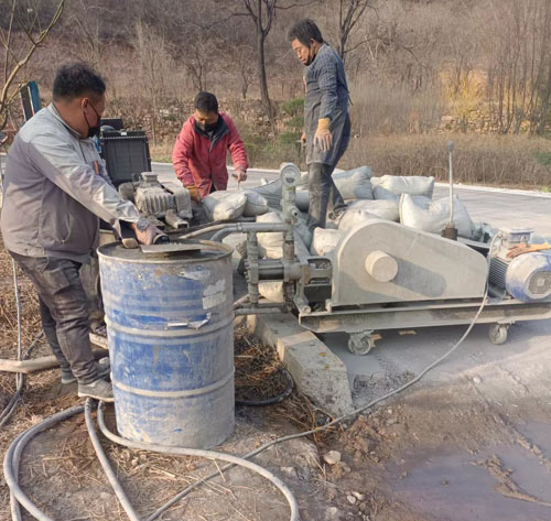 阿巴嘎路面下沉注浆